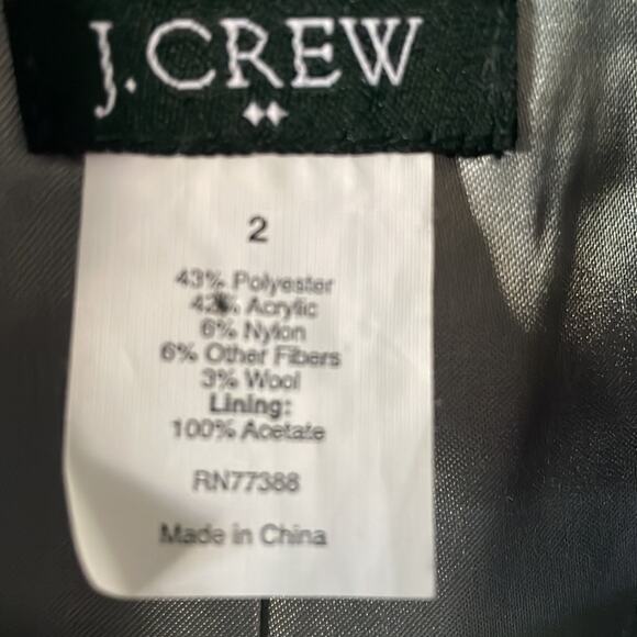 J Crew Women's Blazer Size Small, 2 Front Pocket in Polyester Acrylic Wool Blend - Picture 3 of 12